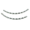 Curved Segmented Tube Bead in Sterling Silver 40x2.5mm