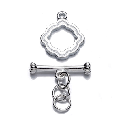 Unique Shape Toggle Clasp in Sterling Silver 13x15.5mm