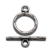 Pattern Toggle Clasp in Sterling Silver 23.8x13.5mm