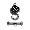 Flower Toggle Clasp in Sterling Silver 25.1x10.4mm