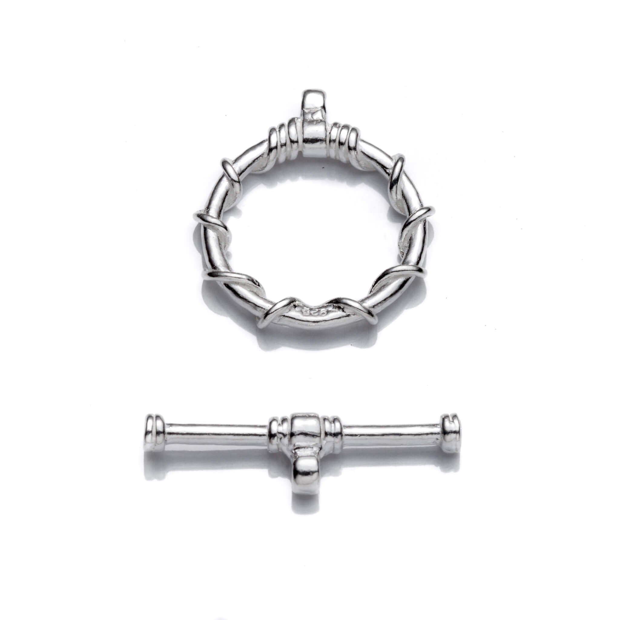 Wrapped Toggle Clasp in Sterling Silver 24.8x16.7mm