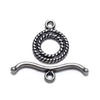 Rope-Like Toggle Clasp in Sterling Silver 22.4x12.2mm