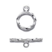 Fancy Toggle Clasp in Sterling Silver 15.5mm