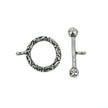 Decorated Toggle Clasp in Sterling Silver 15mm